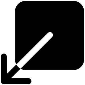 Arrow Down Left Box Icon from Ionic Filled Set