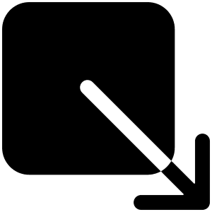 Arrow Down Right Box Icon from Ionic Filled Set