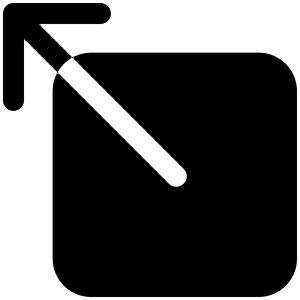 Arrow Up Left Box Icon from Ionic Filled Set