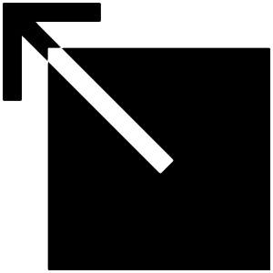 Arrow Up Left Box Sharp Icon from Ionic Sharp Set