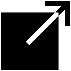 Arrow Up Right Box Sharp Icon from Ionic Sharp Set