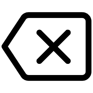 Backspace Outline Icon from Ionic Outline Set