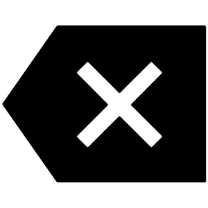 Backspace Sharp Icon from Ionic Sharp Set