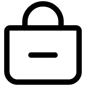 Bag Remove Outline Icon from Ionic Outline Set
