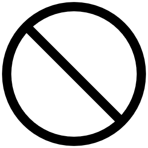 Ban Outline Icon from Ionic Outline Set