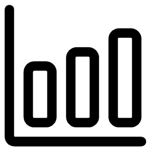 Bar Chart Outline Icon from Ionic Outline Set