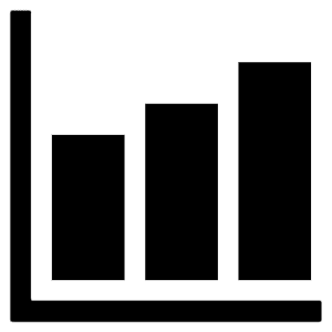 Bar Chart Sharp Icon from Ionic Sharp Set