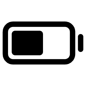 Battery Half Icon from Ionic Filled Set