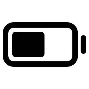 Battery Half Outline Icon from Ionic Outline Set