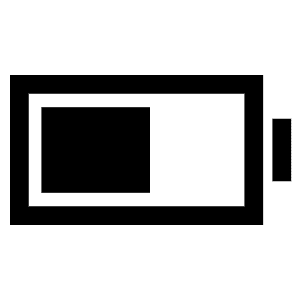 Battery Half Sharp Icon from Ionic Sharp Set
