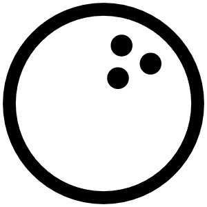Bowling Ball Outline Icon from Ionic Outline Set