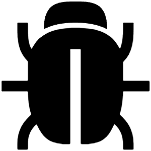 Bug Sharp Icon from Ionic Sharp Set