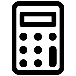 Calculator Outline Icon from Ionic Outline Set
