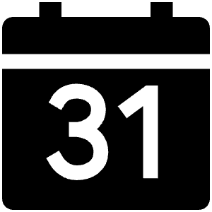 Calendar Number Sharp Icon from Ionic Sharp Set