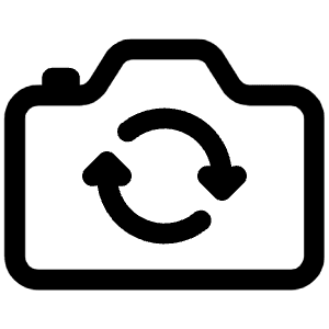 Camera Reverse Outline Icon from Ionic Outline Set