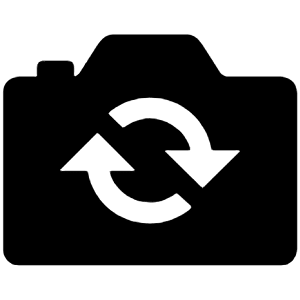 Camera Reverse Sharp Icon from Ionic Sharp Set