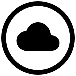 Cloud Circle Outline Icon from Ionic Outline Set