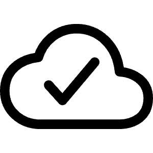 Cloud Done Outline Icon from Ionic Outline Set
