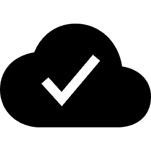 Cloud Done Sharp Icon from Ionic Sharp Set