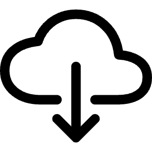 Cloud Download Outline Icon from Ionic Outline Set