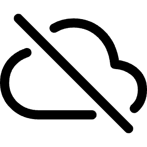 Cloud Offline Outline Icon from Ionic Outline Set