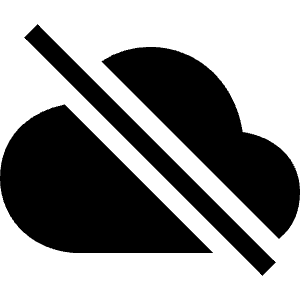 Cloud Offline Sharp Icon from Ionic Sharp Set