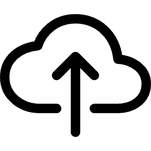 Cloud Upload Outline Icon from Ionic Outline Set