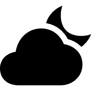 Cloudy Night Sharp Icon from Ionic Sharp Set