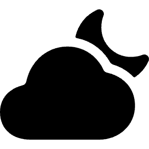 Cloudy Night Icon from Ionic Filled Set