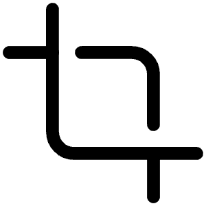 Crop Outline Icon from Ionic Outline Set