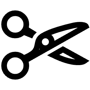 Cut Outline Icon from Ionic Outline Set