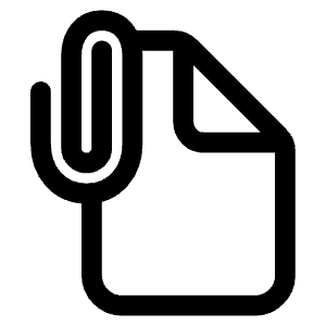 Document Attach Outline Icon from Ionic Outline Set