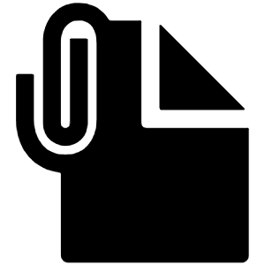 Document Attach Sharp Icon from Ionic Sharp Set