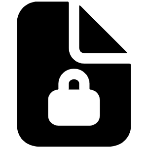 Document Lock Icon from Ionic Filled Set