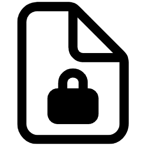 Document Lock Outline Icon from Ionic Outline Set