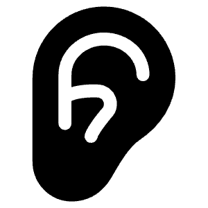 Ear Icon from Ionic Filled Set