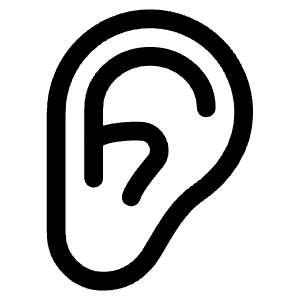 Ear Outline Icon from Ionic Outline Set