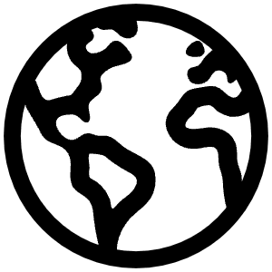 Earth Outline Icon from Ionic Outline Set