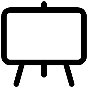 Easel Outline Icon from Ionic Outline Set