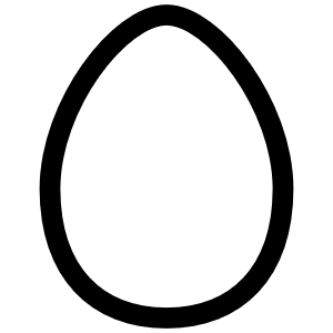 Egg Outline Icon from Ionic Outline Set