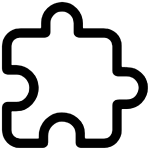 Extension Puzzle Outline Icon from Ionic Outline Set