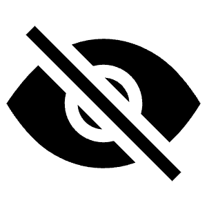 Eye Off Sharp Icon from Ionic Sharp Set