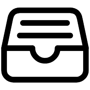 File Tray Full Outline Icon from Ionic Outline Set