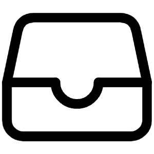 File Tray Outline Icon from Ionic Outline Set