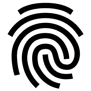 Finger Print Sharp Icon from Ionic Sharp Set