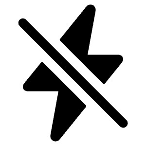 Flash Off Icon from Ionic Filled Set