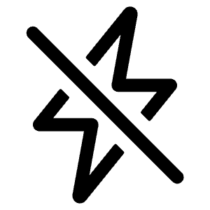 Flash Off Outline Icon from Ionic Outline Set