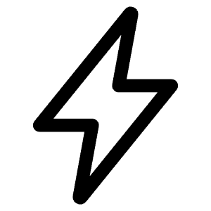 Flash Outline Icon from Ionic Outline Set