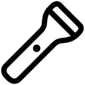 Flashlight Outline Icon from Ionic Outline Set