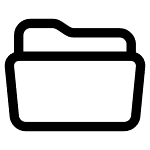 Folder Open Outline Icon from Ionic Outline Set